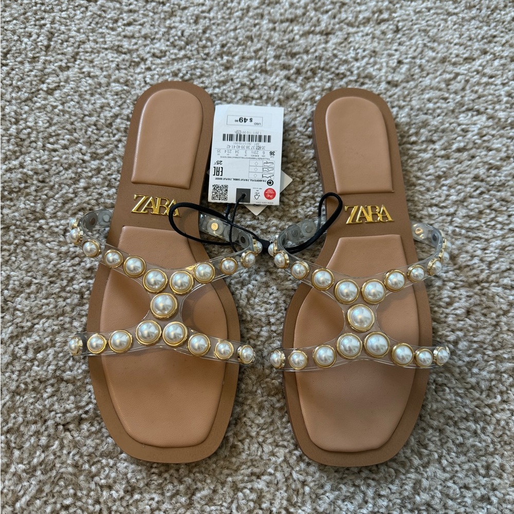 Zara Pearl Sandals